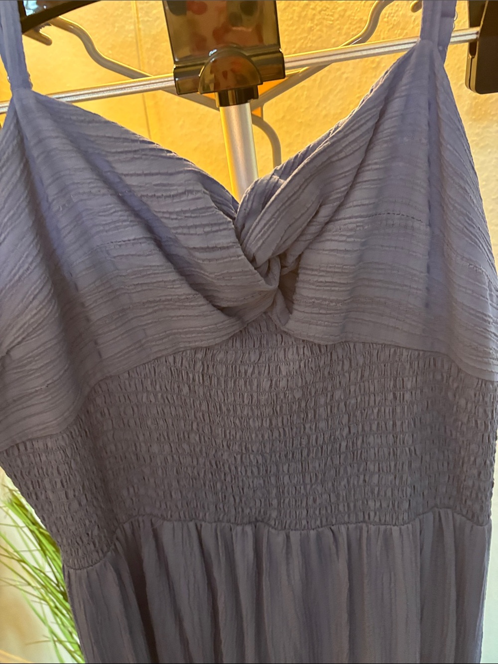 SO Blue Tiered Maxi Dress with Smocked Bodice - Picture 4 of 6
